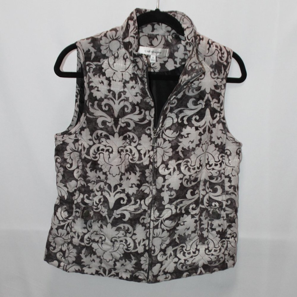 Croft & Barrow Quilted Floral Patterned Zip Up Vest - Picture 14 of 15